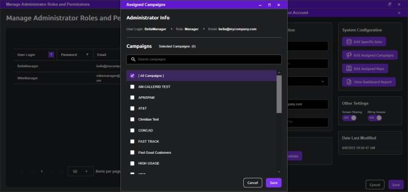 Assigned Campaigns