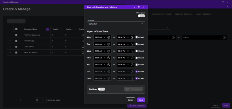 Default Inboud Settings