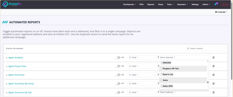 Automated Reports